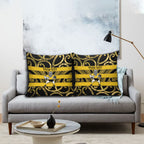 Taranaki Custom Rugby New Zealand Pillow Cover Aotearoa Maori Pukana Tiki Mascot