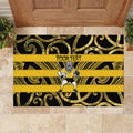 Taranaki Custom Rugby New Zealand Rubber Doormat Aotearoa Maori Pukana Tiki Mascot