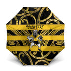 Taranaki Custom Rugby New Zealand Umbrella Aotearoa Maori Pukana Tiki Mascot