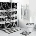 Hawke's Bay Custom Rugby New Zealand Bathroom Set Aotearoa Maori Pukana Tiki Mascot