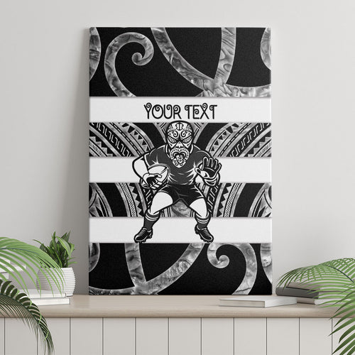 Hawke's Bay Custom Rugby New Zealand Canvas Wall Art Aotearoa Maori Pukana Tiki Mascot