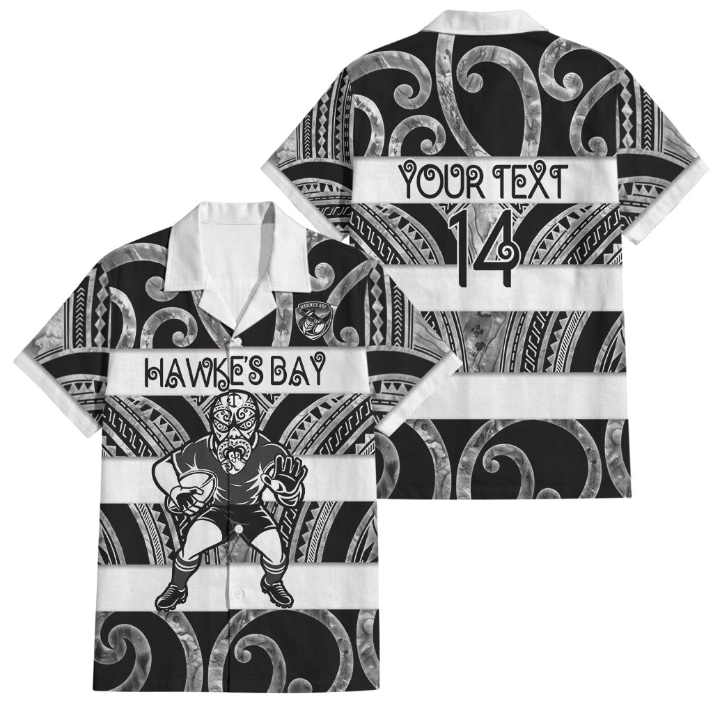 Hawke's Bay Custom Rugby New Zealand Family Matching Puletasi and Hawaiian Shirt Aotearoa Maori Pukana Tiki Mascot