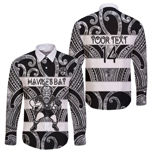 Hawke's Bay Custom Rugby New Zealand Family Matching Tank Maxi Dress and Hawaiian Shirt Aotearoa Maori Pukana Tiki Mascot