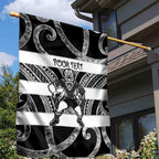 Hawke's Bay Custom Rugby New Zealand Garden Flag Aotearoa Maori Pukana Tiki Mascot