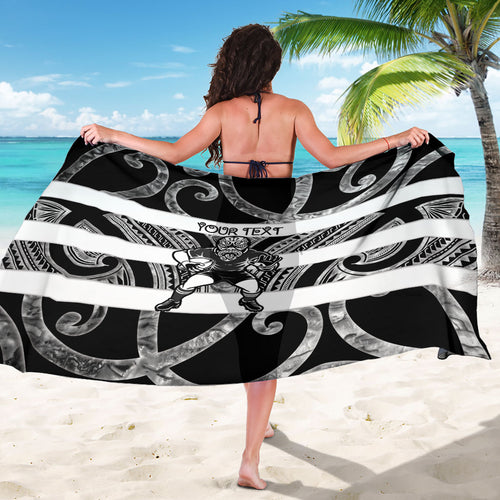 Hawke's Bay Custom Rugby New Zealand Sarong Aotearoa Maori Pukana Tiki Mascot