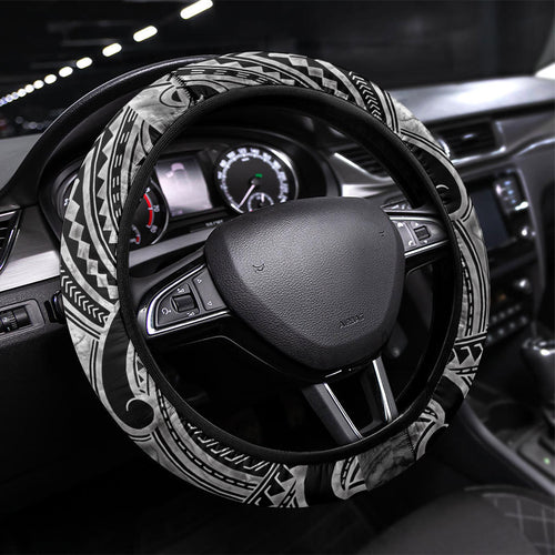 Hawke's Bay Rugby New Zealand Steering Wheel Cover Aotearoa Maori Pukana Tiki Mascot