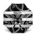 Hawke's Bay Custom Rugby New Zealand Umbrella Aotearoa Maori Pukana Tiki Mascot