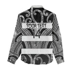 Hawke's Bay Custom Rugby New Zealand Women Casual Shirt Aotearoa Maori Pukana Tiki Mascot