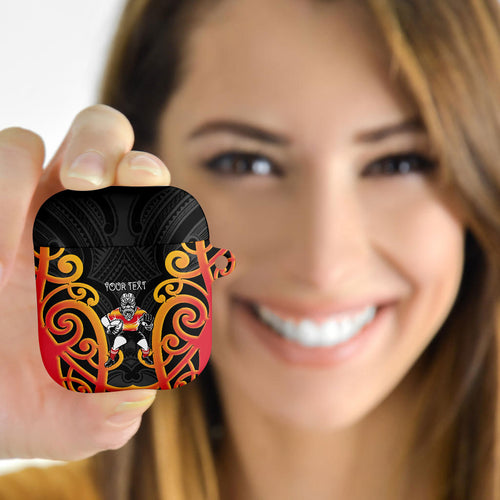Waikato Custom Rugby New Zealand AirPods Case Aotearoa Maori Pukana Tiki Mascot