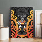 Waikato Custom Rugby New Zealand Canvas Wall Art Aotearoa Maori Pukana Tiki Mascot