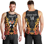 Waikato Custom Rugby New Zealand Men Tank Top Aotearoa Maori Pukana Tiki Mascot