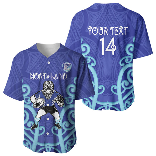 Northland Custom Rugby New Zealand Baseball Jersey Aotearoa Maori Pukana Tiki Mascot