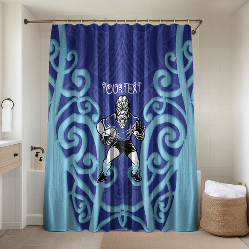 Northland Custom Rugby New Zealand Bathroom Set Aotearoa Maori Pukana Tiki Mascot
