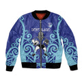 Northland Custom Rugby New Zealand Bomber Jacket Aotearoa Maori Pukana Tiki Mascot