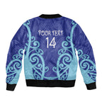 Northland Custom Rugby New Zealand Bomber Jacket Aotearoa Maori Pukana Tiki Mascot