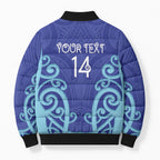 Northland Custom Rugby New Zealand Bomber Puffer Jacket Aotearoa Maori Pukana Tiki Mascot