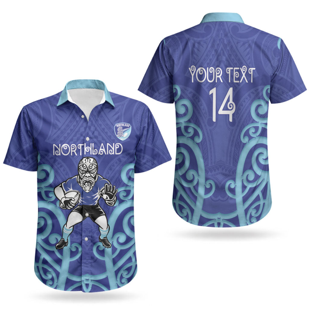 Northland Custom Rugby New Zealand Couples Matching Short Sleeve Bodycon Dress and Hawaiian Shirt Aotearoa Maori Pukana Tiki Mascot