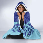 Northland Custom Rugby New Zealand Hooded Blanket Aotearoa Maori Pukana Tiki Mascot