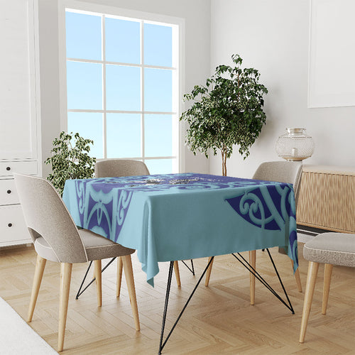 Northland Custom Rugby New Zealand Tablecloth Aotearoa Maori Pukana Tiki Mascot