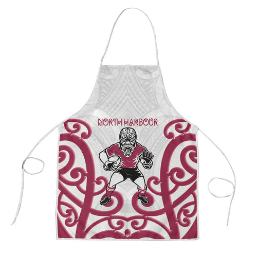 North Harbour Rugby New Zealand Apron Aotearoa Maori Pukana Tiki Mascot