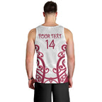 North Harbour Custom Rugby New Zealand Men Tank Top Aotearoa Maori Pukana Tiki Mascot