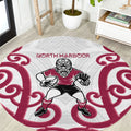 North Harbour Rugby New Zealand Round Carpet Aotearoa Maori Pukana Tiki Mascot