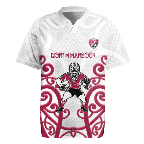 North Harbour Custom Rugby New Zealand Rugby Jersey Aotearoa Maori Pukana Tiki Mascot