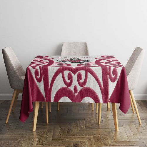 North Harbour Rugby New Zealand Tablecloth Aotearoa Maori Pukana Tiki Mascot