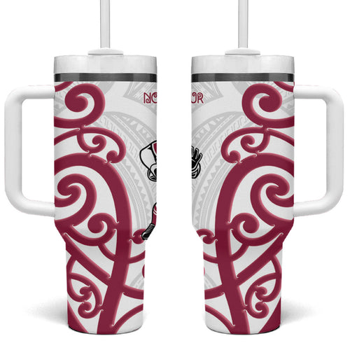 North Harbour Rugby New Zealand Tumbler With Handle Aotearoa Maori Pukana Tiki Mascot