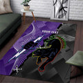 Personalised Storm And Panthers Rugby 2024 Area Rug Go Champions Grand Final Dynamic Style