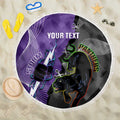 Personalised Storm And Panthers Rugby 2024 Beach Blanket Go Champions Grand Final Dynamic Style