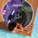 Personalised Storm And Panthers Rugby 2024 Beach Blanket Go Champions Grand Final Dynamic Style