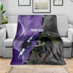 Personalised Storm And Panthers Rugby 2024 Blanket Go Champions Grand Final Dynamic Style
