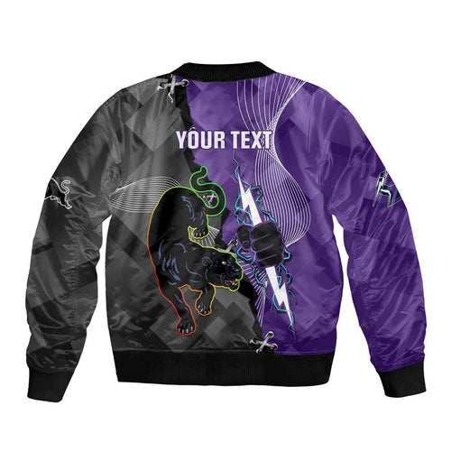 Personalised Storm And Panthers Rugby 2024 Bomber Jacket Go Champions Grand Final Dynamic Style