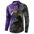 Personalised Storm And Panthers Rugby 2024 Button Sweatshirt Go Champions Grand Final Dynamic Style