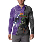 Personalised Storm And Panthers Rugby 2024 Button Sweatshirt Go Champions Grand Final Dynamic Style