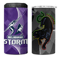 Storm And Panthers Rugby 2024 4 in 1 Can Cooler Tumbler Go Champions Grand Final Dynamic Style