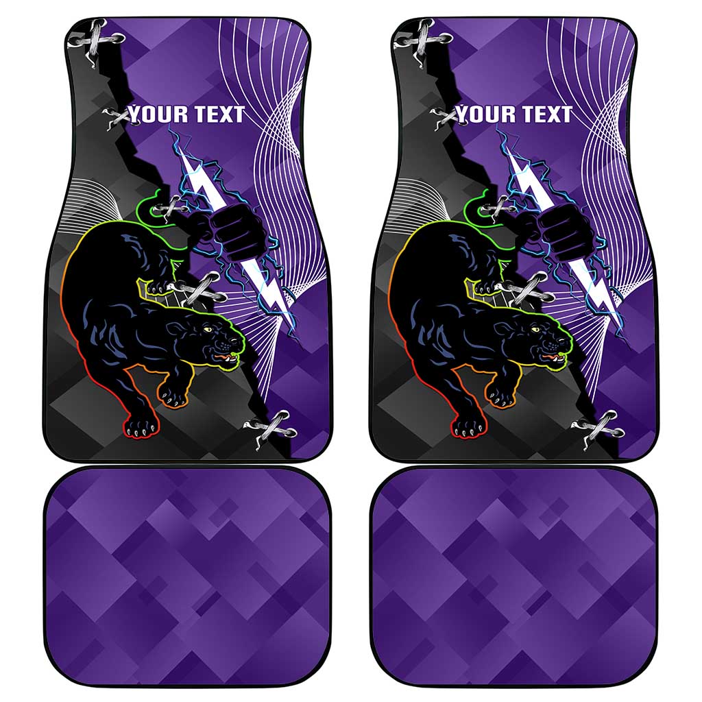 Personalised Storm And Panthers Rugby 2024 Car Mats Go Champions Grand Final Dynamic Style