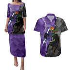 Personalised Storm And Panthers Rugby 2024 Couples Matching Puletasi and Hawaiian Shirt Go Champions Grand Final Dynamic Style
