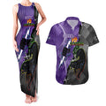 Personalised Storm And Panthers Rugby 2024 Couples Matching Tank Maxi Dress and Hawaiian Shirt Go Champions Grand Final Dynamic Style