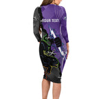 Personalised Storm And Panthers Rugby 2024 Family Matching Long Sleeve Bodycon Dress and Hawaiian Shirt Go Champions Grand Final Dynamic Style