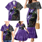 Personalised Storm And Panthers Rugby 2024 Family Matching Mermaid Dress and Hawaiian Shirt Go Champions Grand Final Dynamic Style