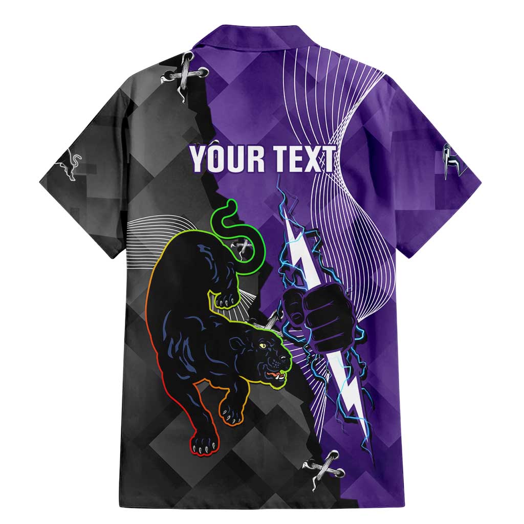 Personalised Storm And Panthers Rugby 2024 Family Matching Mermaid Dress and Hawaiian Shirt Go Champions Grand Final Dynamic Style