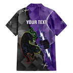 Personalised Storm And Panthers Rugby 2024 Family Matching Mermaid Dress and Hawaiian Shirt Go Champions Grand Final Dynamic Style