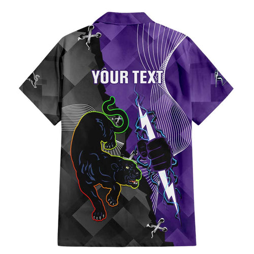 Personalised Storm And Panthers Rugby 2024 Family Matching Mermaid Dress and Hawaiian Shirt Go Champions Grand Final Dynamic Style