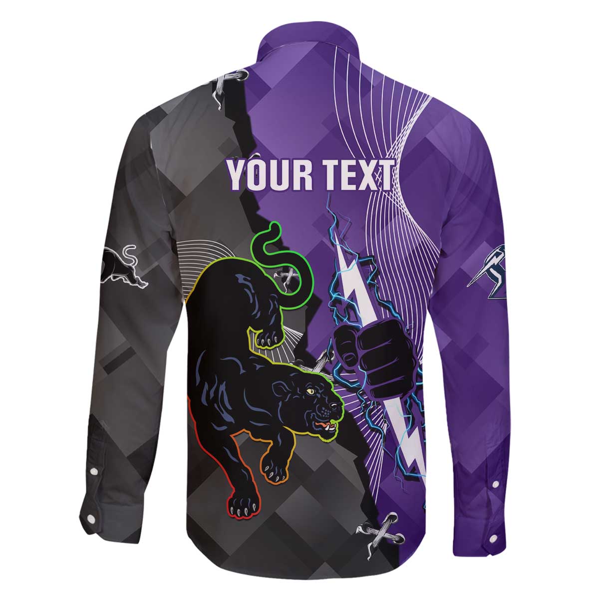 Personalised Storm And Panthers Rugby 2024 Family Matching Off The Shoulder Long Sleeve Dress and Hawaiian Shirt Go Champions Grand Final Dynamic Style