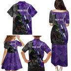 Personalised Storm And Panthers Rugby 2024 Family Matching Puletasi and Hawaiian Shirt Go Champions Grand Final Dynamic Style