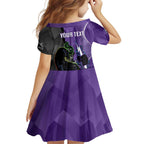 Personalised Storm And Panthers Rugby 2024 Family Matching Short Sleeve Bodycon Dress and Hawaiian Shirt Go Champions Grand Final Dynamic Style