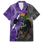 Personalised Storm And Panthers Rugby 2024 Family Matching Short Sleeve Bodycon Dress and Hawaiian Shirt Go Champions Grand Final Dynamic Style