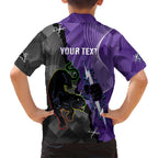Personalised Storm And Panthers Rugby 2024 Family Matching Summer Maxi Dress and Hawaiian Shirt Go Champions Grand Final Dynamic Style
